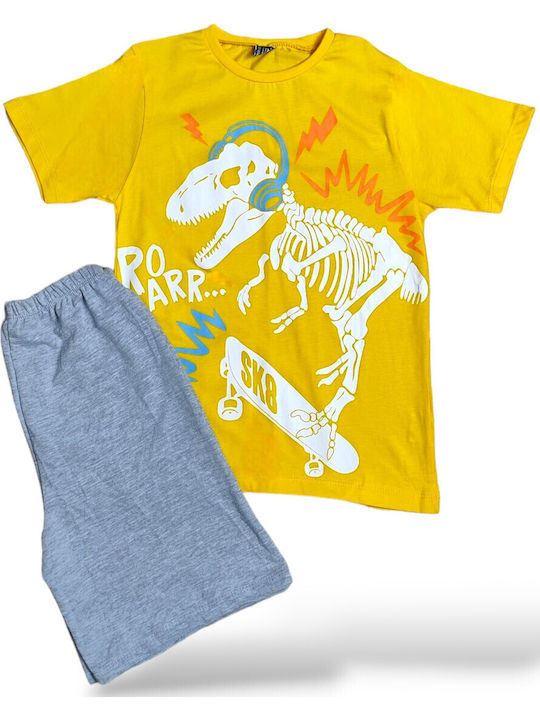 Kids' Set with Shorts Summer 2pcs Yellow