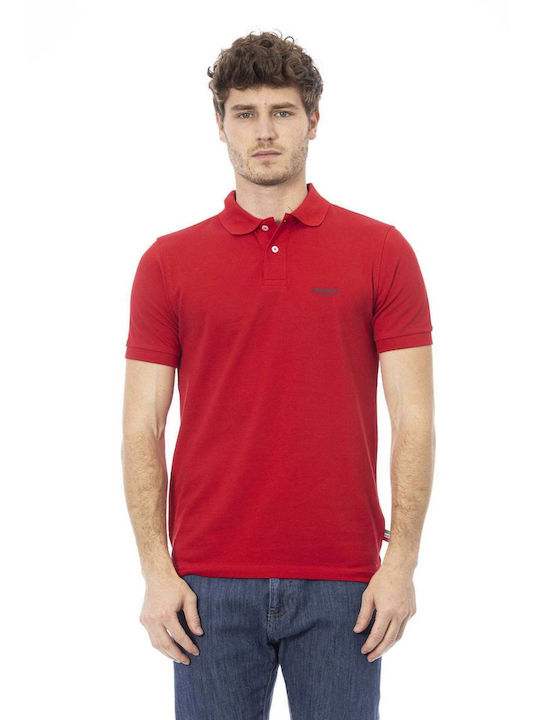 Baldinini Herren Kurzarmshirt Polo Rot