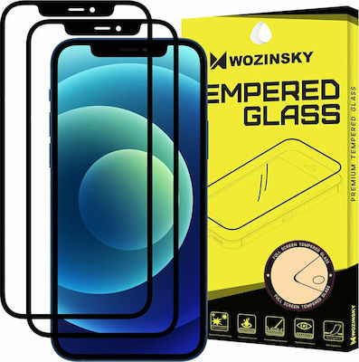 Wozinsky 0.3mm Full Glue Full Face Tempered Glass 2pcs Black (iPhone 12 / 12 Pro) 65306