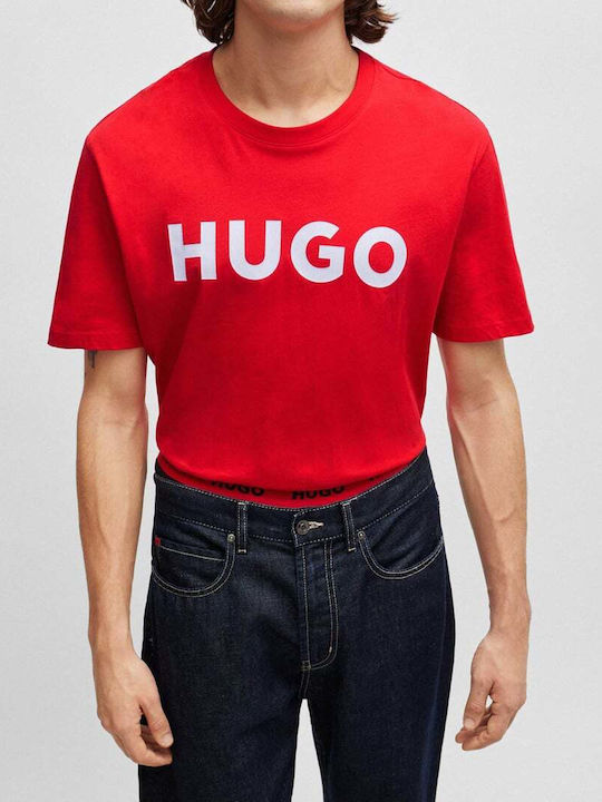 Hugo Boss Ανδρικό T-shirt Κοντομάνικο Κόκκινο