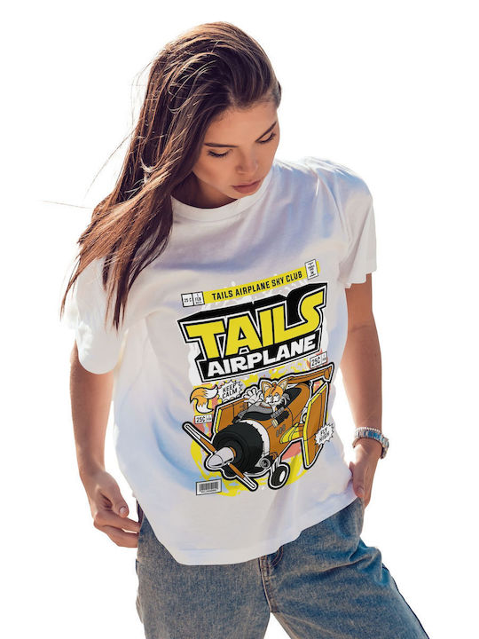 Sonic Tails Airplane T-shirt White