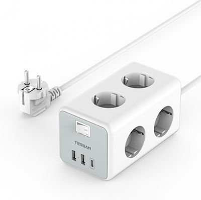 Tessan Power Strip White