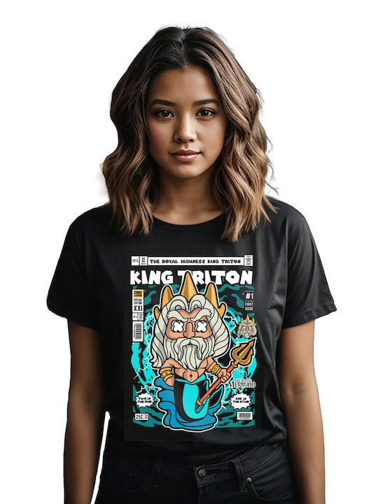 Pop Culture King Triton Tricou Negru