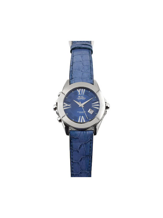 Chronotech Men's Watch 40mm Battery with Leather Strap