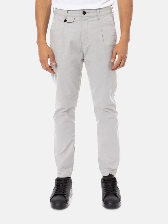 Cover Jeans Melt Ανδρικό Παντελόνι Chino Ελαστικό Silver Grey