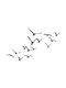 Wallity Decorative Silhouette Migration Black Metal 11 Pieces