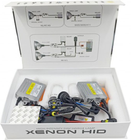 Xenon Σετ Φωτισμού Αυτοκινήτου H1 Can bus 35W 12V 6000K Ψυχρό Λευκό