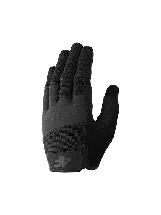 4F Voller Finger Fahrradhandschuhe Erwachsene Schwarz