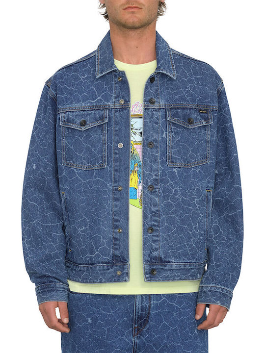 Volcom Men's Denim Jacket Lazer Blue