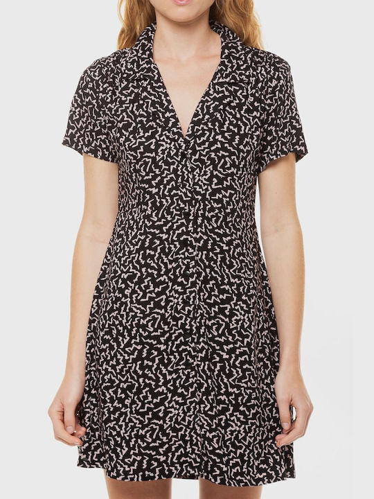 Volcom Mini Dress with Ruffle Black