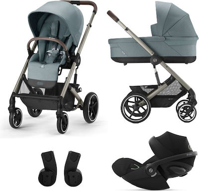 Cybex Balios S Lux Verstellbar 3 in 1 Baby Kinderwagen Geeignet für Neugeborene Sky Blue