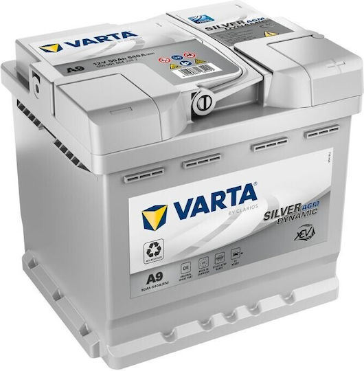 Varta Car Start/Stop Battery A9 Silver Dynamic AGM with 50Ah Capacity and 540A CCA