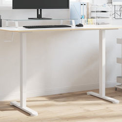 Vidaxl Рамка за стоящо бюро Бяла 94-135 x 60 x 70-114 см Стомана