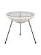 Allegra Auxiliary Outdoor Free Standing Table with Glass Surface and Metal Frame Black 50x50xcm