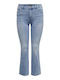 Hoch tailliert Damenjeans Schlaghose Blue