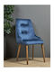 Depi Dining Room Wooden Chair Blue 48x50x100cm