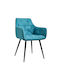 Kitchen Fabric Chair Petrol 56x75x85cm