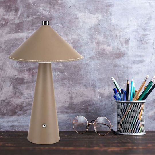 V-TAC Metal Table Lamp LED with Brown Shade and Base