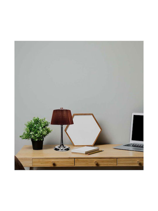 V-TAC Metal Table Lamp LED with Silver Shade and Base
