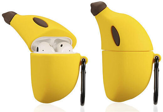 Θήκη Σιλικόνης Banana Ακουστικά Airpods 2 Κίτρινο