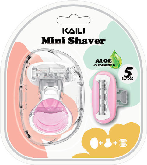 Ανταλλακτική Κεφαλί Γυναικείο Ξυραφάκι Kaili Mini Shaver 5 Ανοξείδωτες Λεπίδες 2 Τεμαχια