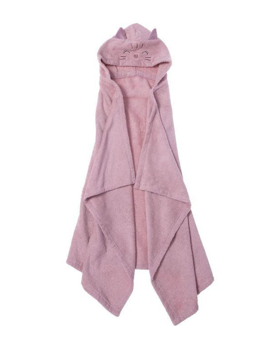 Nef-Nef Homeware Hooded Baby Bath Towel Sweet Pink