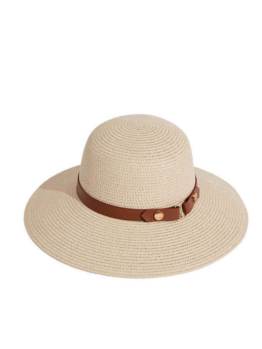 Achilleas Accessories Wicker Women's Hat Beige