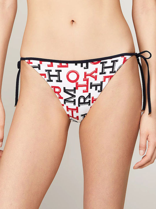 Slip Bikini Cu Dantelă Roșu