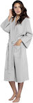 Quasar Spa Collar Bathrobe Light Grey 300gr/m²