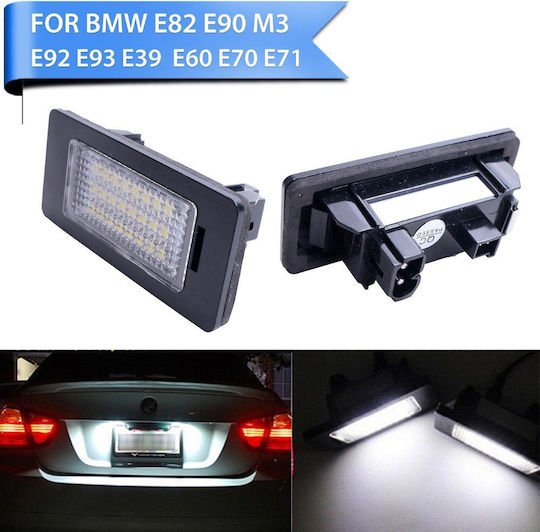 Bosse Φώτα Πινακίδας Led 12V για BMW E90 / Σειρά 3 / E91 / E92 / E39 / E60 / F10 / X3 / X5 / X6 / Σειρά 1 / Σειρά 4 / Σειρά 5 2τμχ