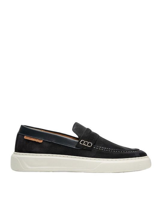 Suede Ανδρικά Μοκασίνια σε Μπλε Χρώμα