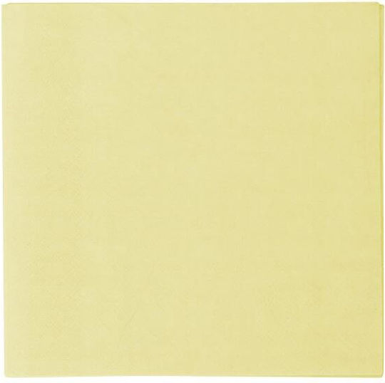 20 Napkins 3ply Vert Decor 33x33cm Yellow