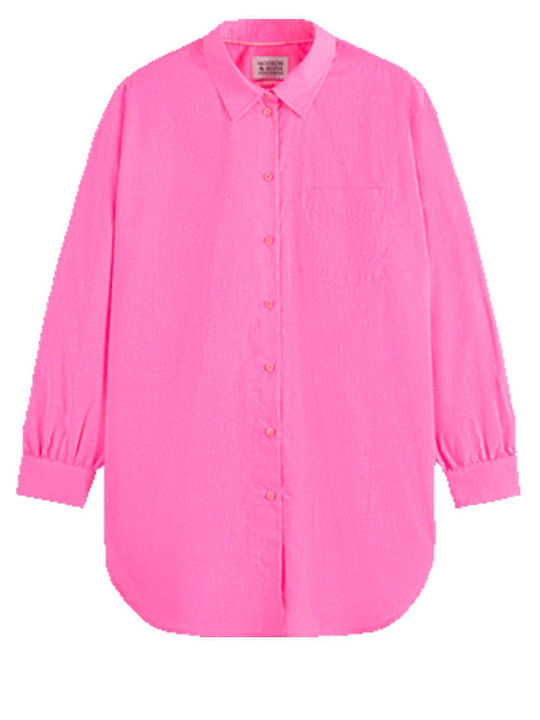 Scotch & Soda Women's Long Sleeve Shirt Pink