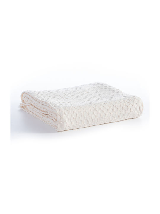 Nef-Nef Blanket 100% cotton Queen 230x240cm. Ecru