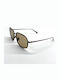 Kreuzbergkinder Men's Sunglasses with Brown Metal Frame and Brown Lens MANHATTAN C1 56