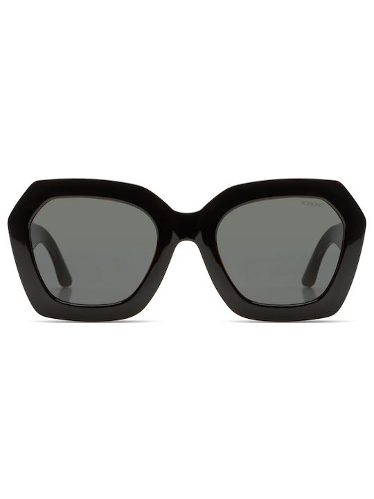 Komono Women's Sunglasses with Black Tartaruga Plastic Frame and Gray Lens KOM-S10525