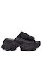 Buffalo Binary Women's Flat Sandals in Black Color