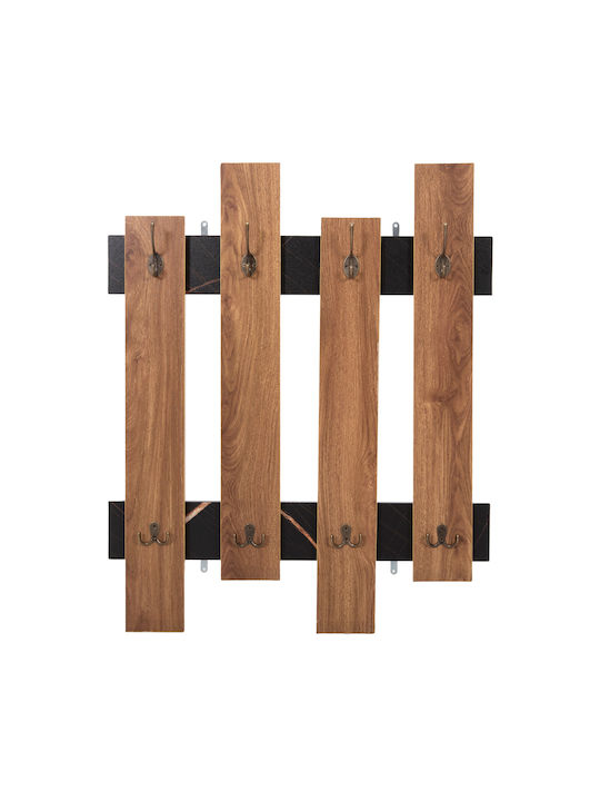 Wooden Wall Hanger Black 64x4x79cm 1pc