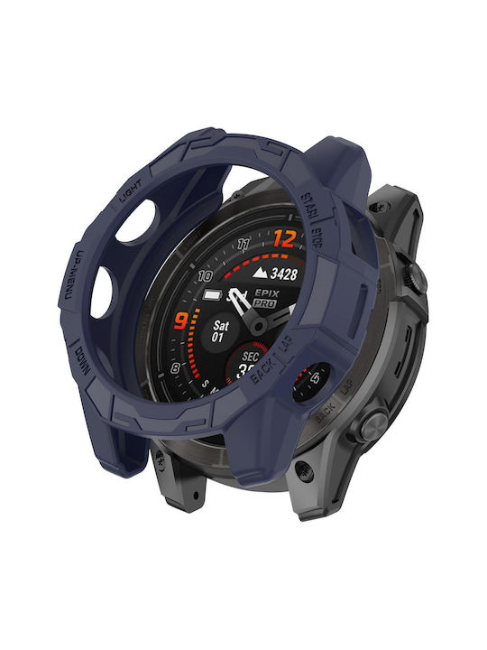 Garmin Epix Pro 42mm Fenix 7s 7s Pro Armored Tpu Half Wrapped Watch Protective Case Blue