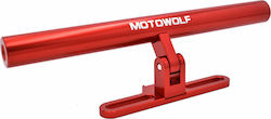 Motowolf Μπάρα Βάση Κινητού Μοτοσυκλέτας Κόκκινο