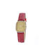 Tetra Watch with Gold Leather Strap