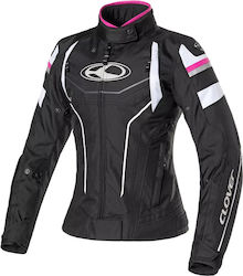Μπουφάν Μηχανής Clover Airblade-4 Lady 1766 N Fu Μαύρο Ροζ