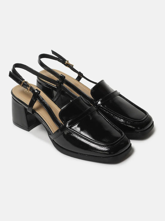 Pumps mit Riemchen Schwarz