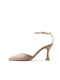 I Athens Leder Pumps mit hohem Absatz Beige