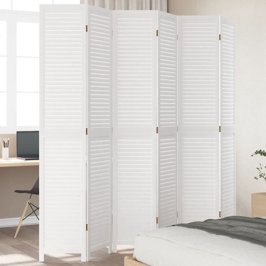 vidaXL Decorative Room Divider Wooden with 6 Panels 210x220cm