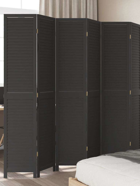 vidaXL Decorative Room Divider Wooden with 6 Panels 210x200cm