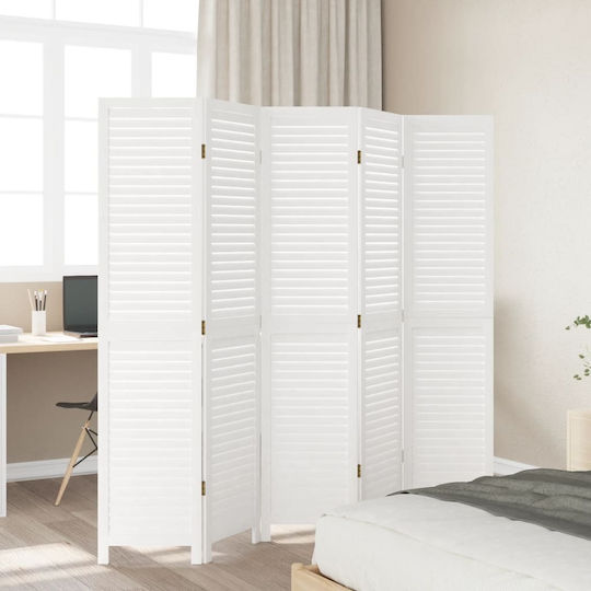 vidaXL Dekorativer Paravent Hölzernes mit 5 Blättern 175x180cm