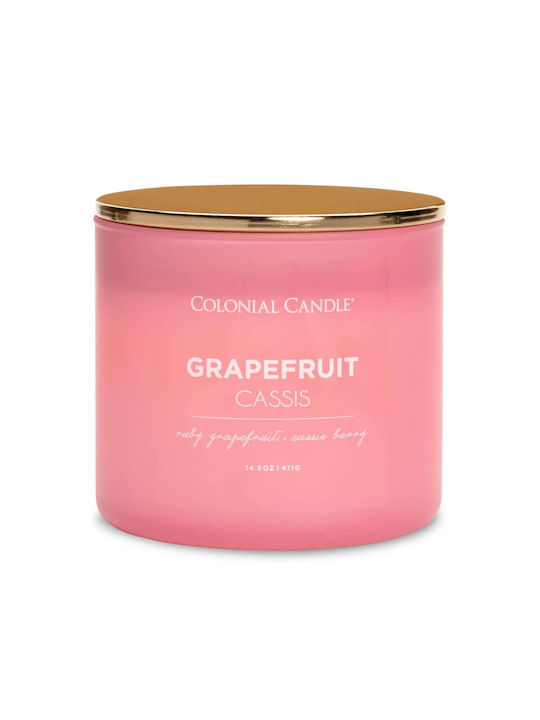 Duftkerze 3 Säulen Glasbehälter Grapefruit Cassis 411 Line Pop Farbe