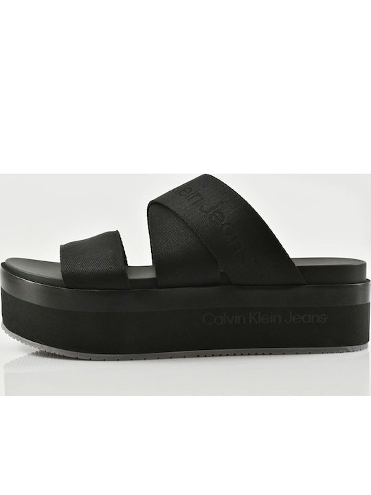 Women's Flat Sandals Flatforms in Black Color