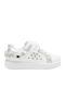 Kids Sneakers with Hoop & Loop Closure Bianco / Argento